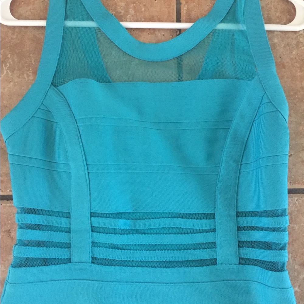 Turquoise bodycon dress